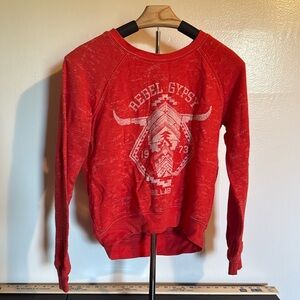 Steer head billabong crop sweatshirt